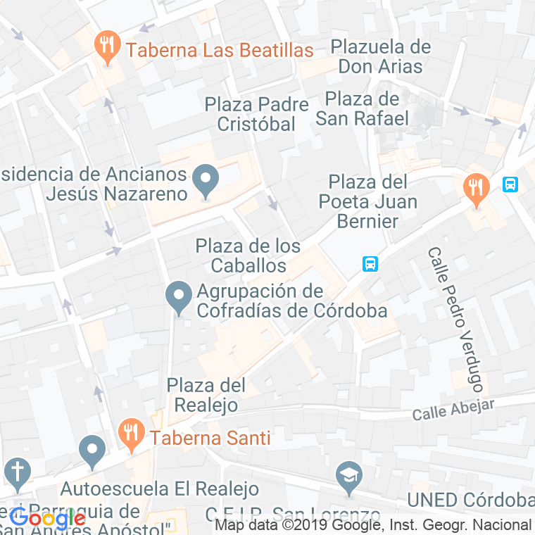 Código Postal calle Caballos, plaza en Córdoba