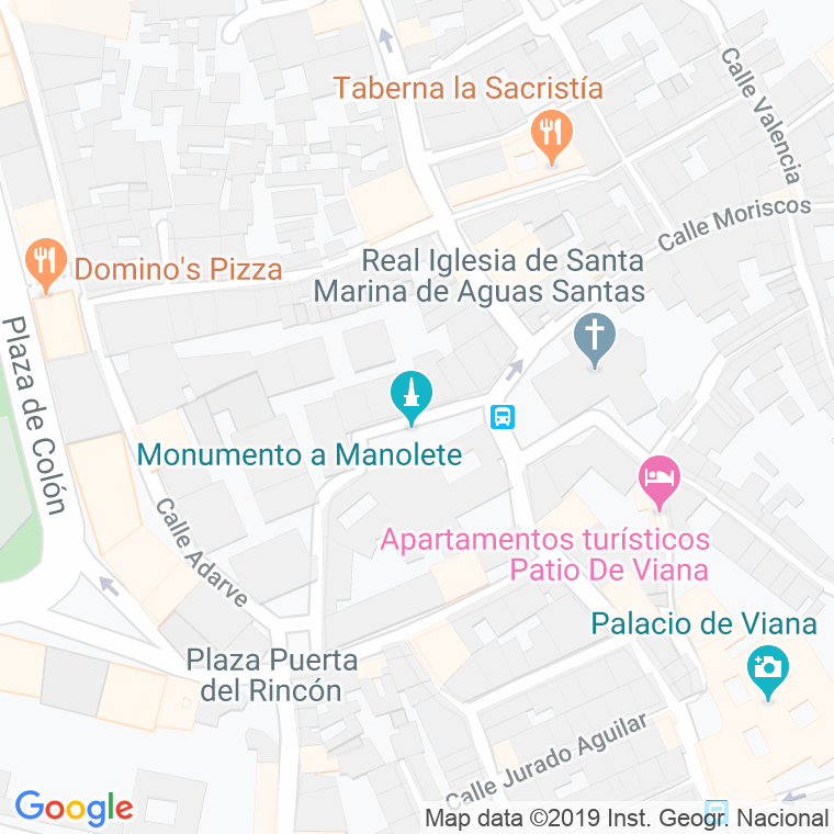 Código Postal calle Conde De Priego, plaza en Córdoba