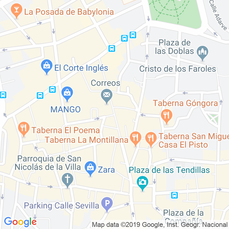 Código Postal calle Cruz Conde   (Impares Del 15 Al Final)  (Pares Del 20 Al Final) en Córdoba
