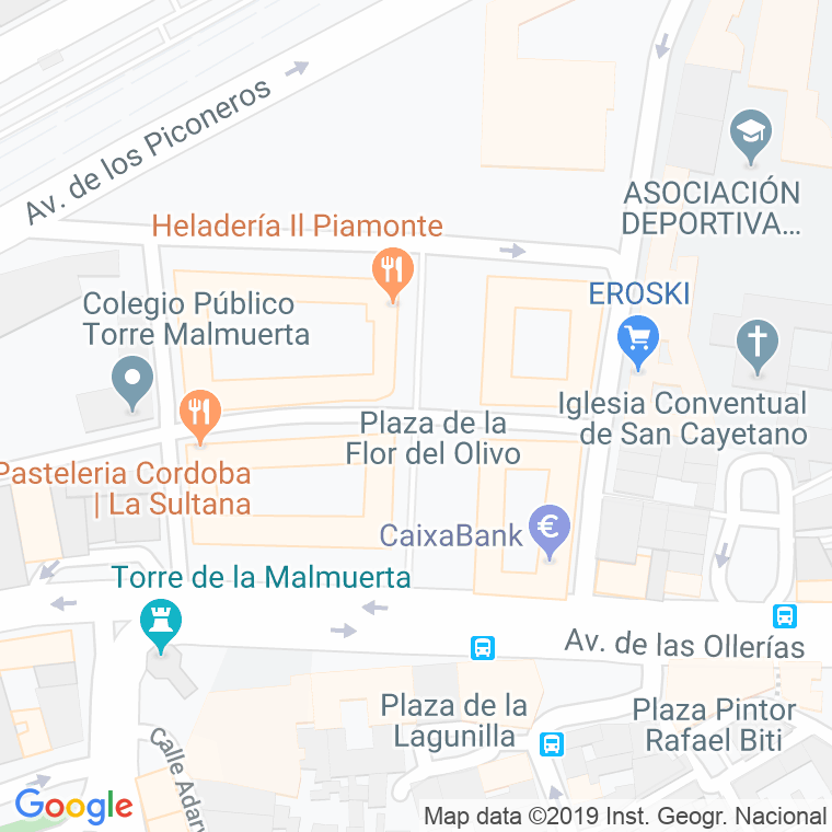 Código Postal calle Flor Del Olivo, plaza en Córdoba