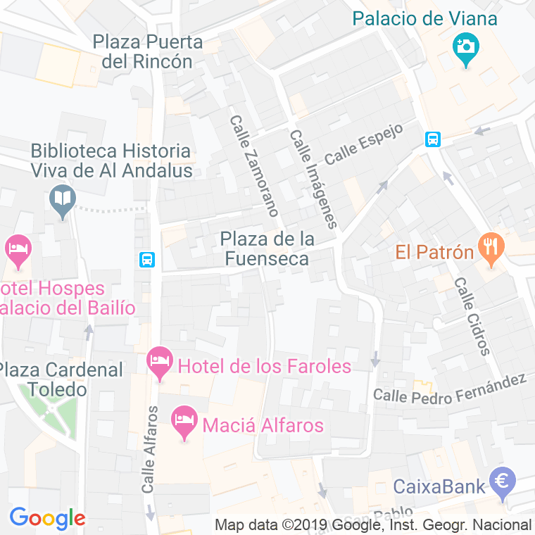 Código Postal calle Fuenseca, plaza en Córdoba