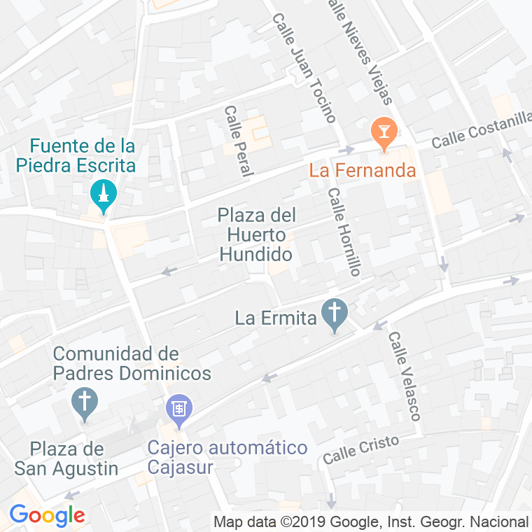 Código Postal calle Huerto Hundido en Córdoba
