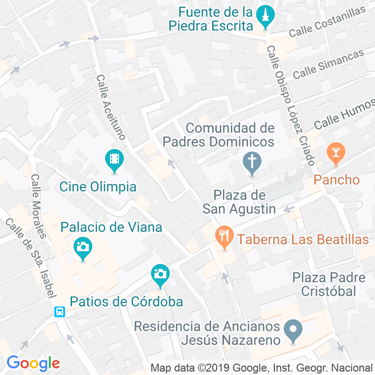 Código Postal calle Huerto San Agustin en Córdoba