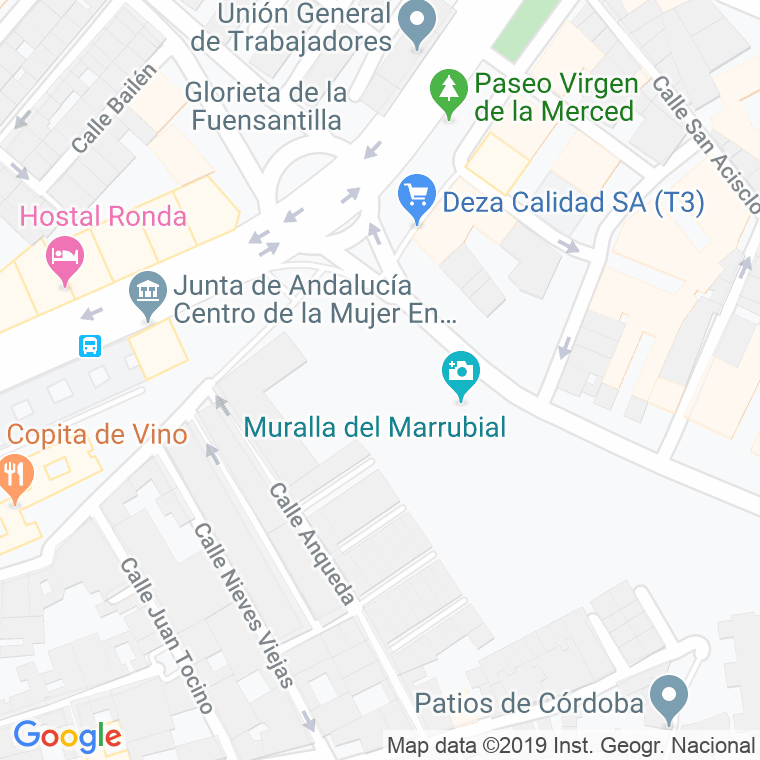 Código Postal calle Jardin De Los Poetas, plaza en Córdoba
