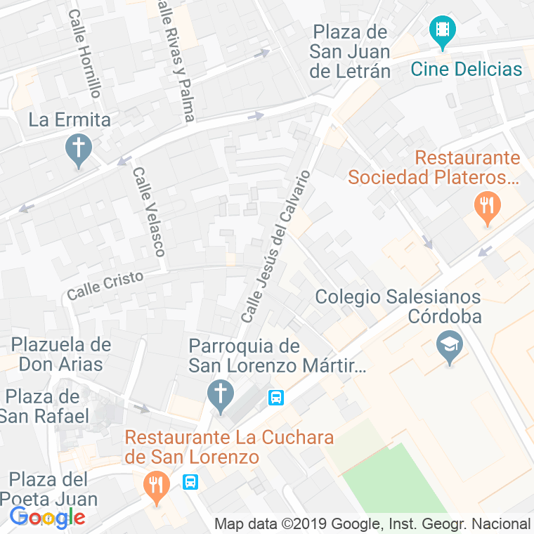 Código Postal calle Jesus Del Calvario en Córdoba