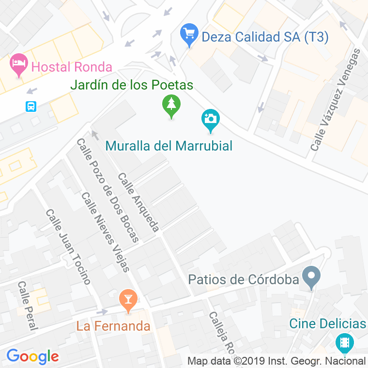 Código Postal calle Josefa Alonso Prieto "La Vinagra" en Córdoba