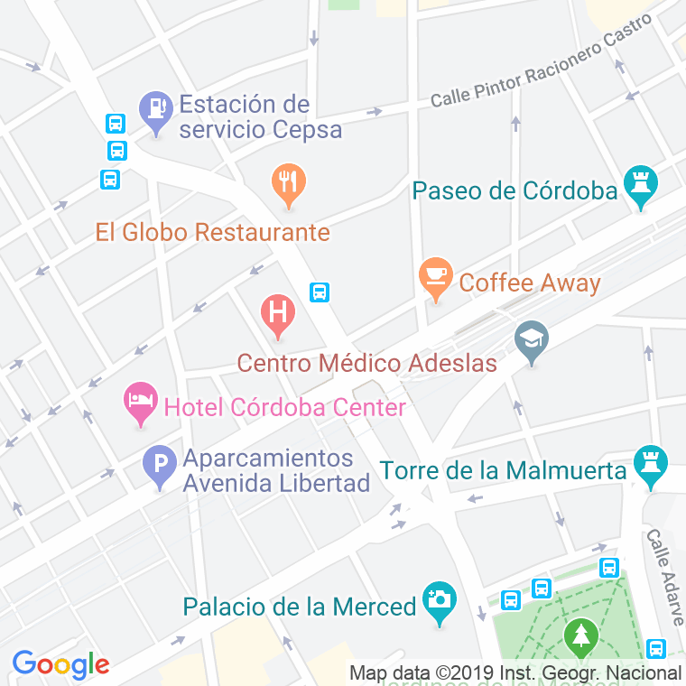 Código Postal calle Llanos Del Pretorio, avenida (Pares Del 2 Al Final) en Córdoba