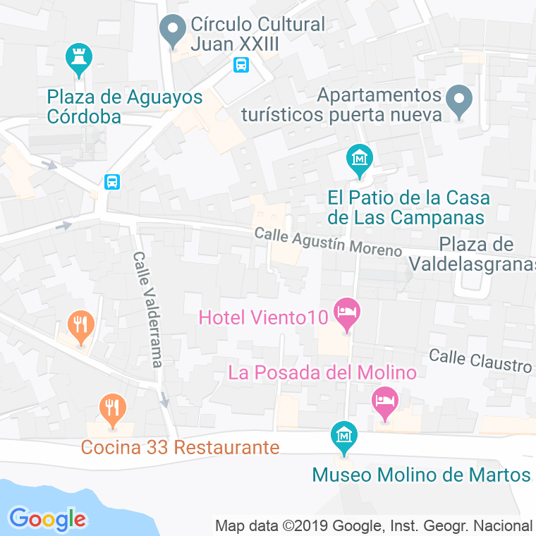 Código Postal calle Aceite, calleja en Córdoba