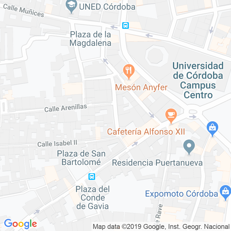 Código Postal calle Ancha De La Magdalena en Córdoba