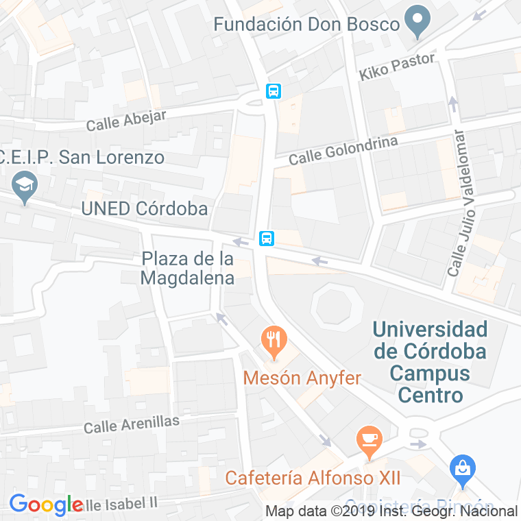 Código Postal calle Andujar, De, ronda en Córdoba