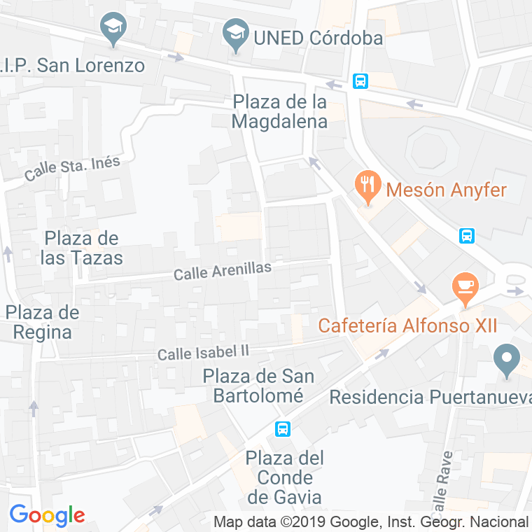 Código Postal calle Arenillas en Córdoba