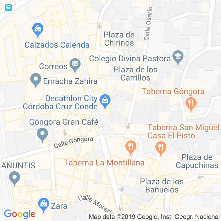 Código Postal calle Arguiñan, calleja en Córdoba