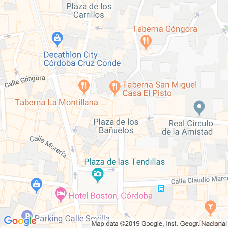 Código Postal calle Barqueros, calleja en Córdoba