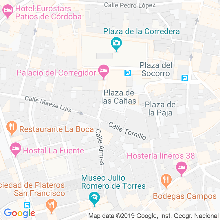 Código Postal calle Cañas, plaza en Córdoba