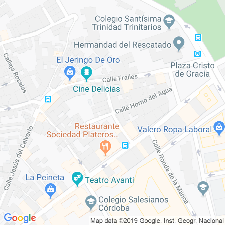 Código Postal calle Ciegos, calleja en Córdoba