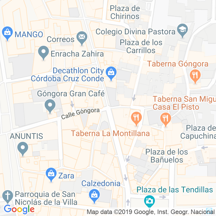 Código Postal calle Gongora en Córdoba