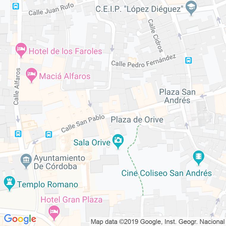 Código Postal calle Marmol De Bañuelos, plaza en Córdoba