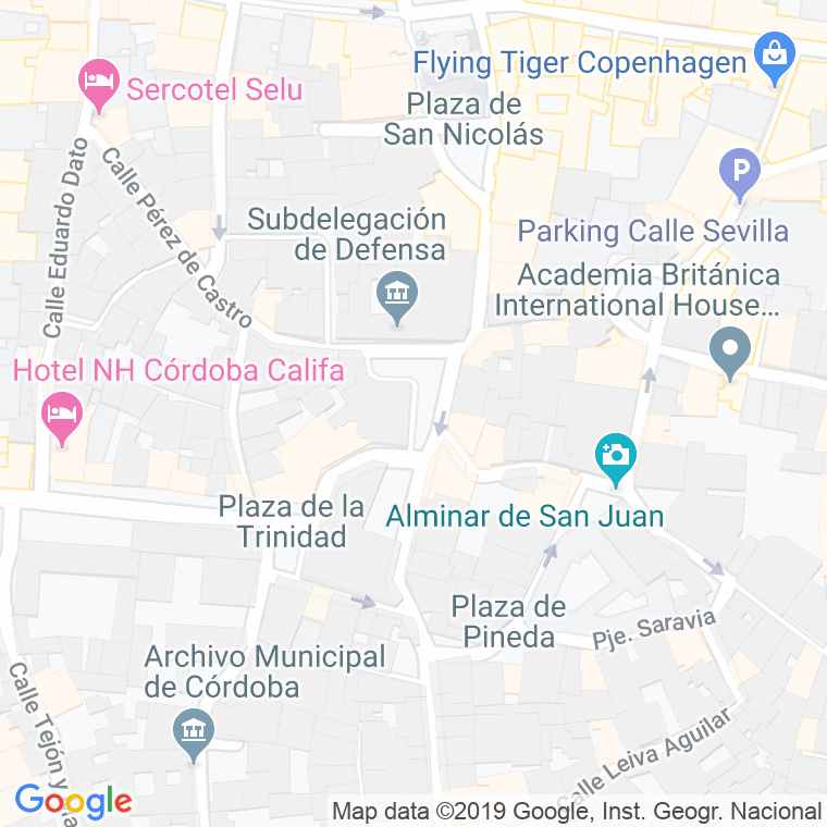 Código Postal calle Ramon Y Cajal, plaza en Córdoba