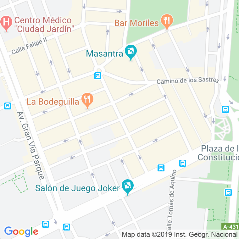 Código Postal calle Don Lope De Sosa en Córdoba