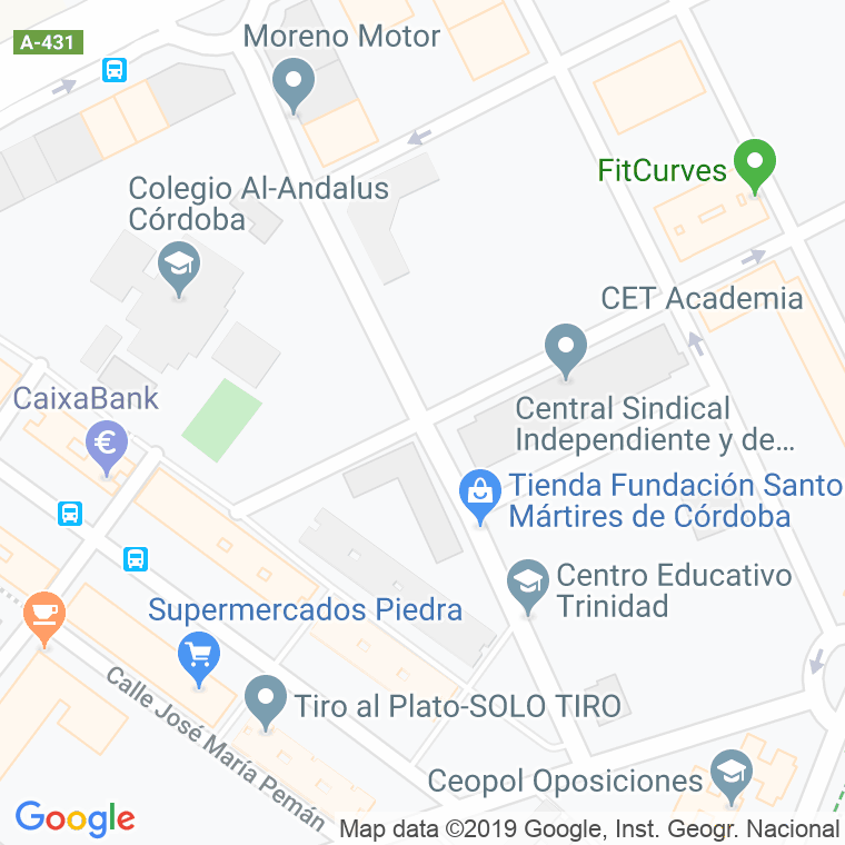 Código Postal calle Francisco Ortega "Paco Peñas" en Córdoba