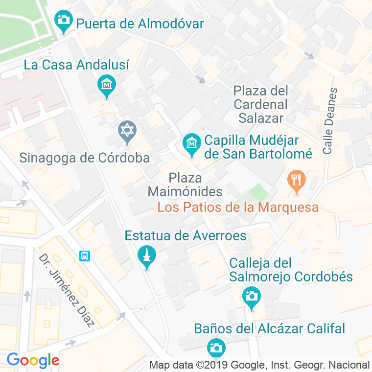 Código Postal calle Maimonides, plaza en Córdoba