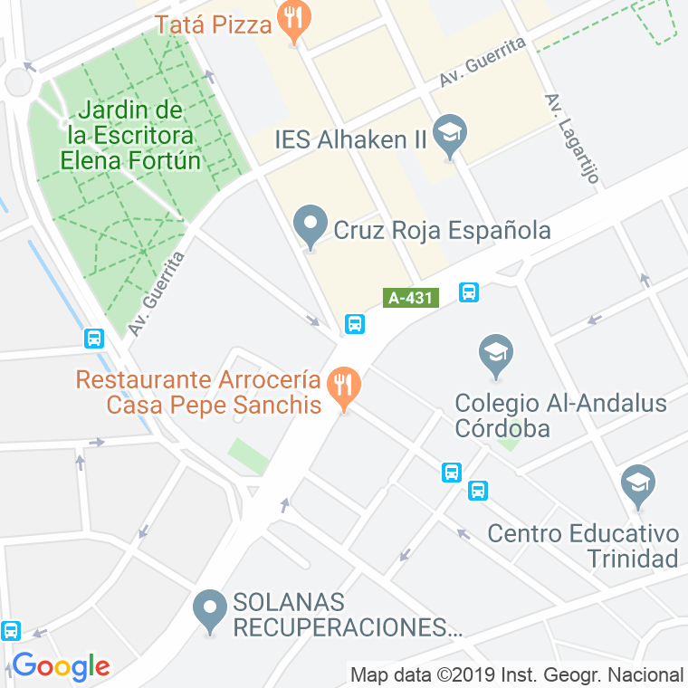 Código Postal calle Vicente Aleixandre en Córdoba