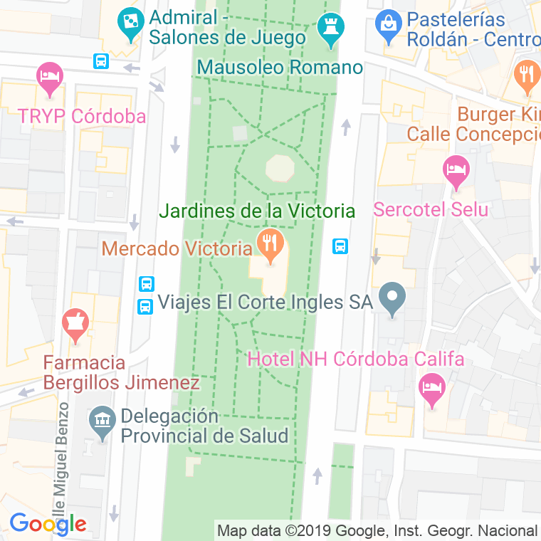 Código Postal calle Victoria, De La, paseo (Impares Del 19 Al Final) en Córdoba