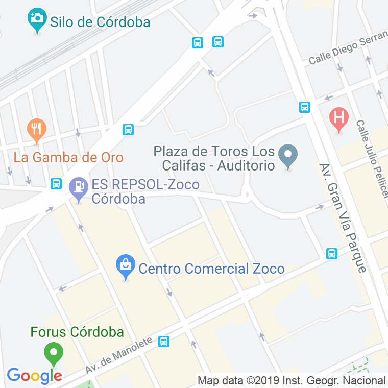 Código Postal calle Almodovar, camino Viejo en Córdoba