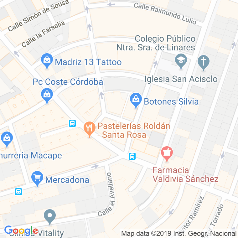 Código Postal calle Escritor Gonzalo Serrano en Córdoba