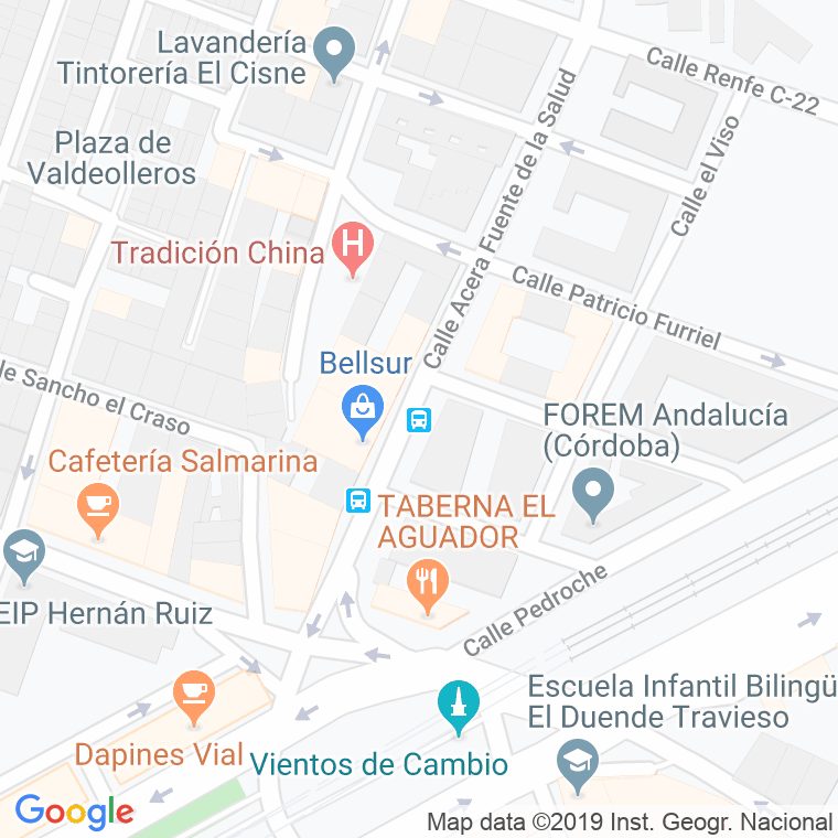 Código Postal calle Fuente De La Salud, avenida en Córdoba