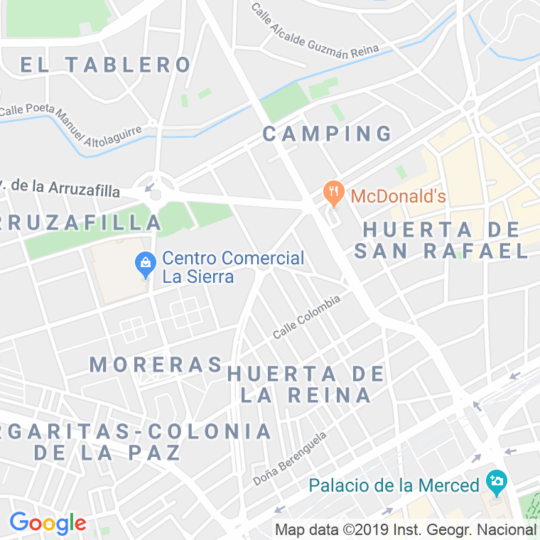Código Postal calle Joaquin Sama Naharro en Córdoba