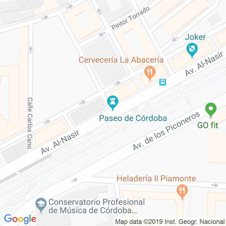 Código Postal calle Paseo De Cordoba, avenida en Córdoba