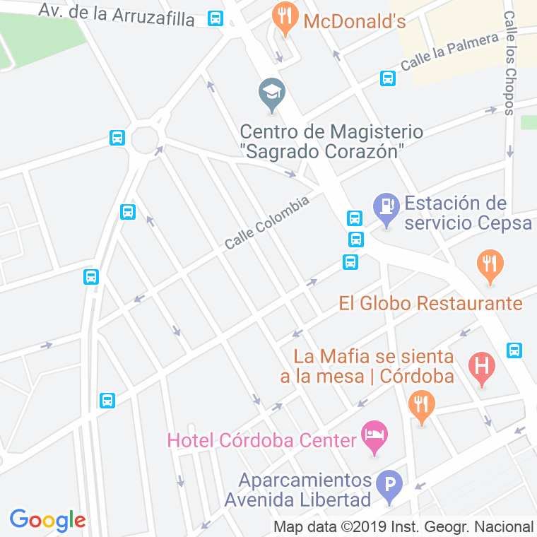 Código Postal calle Pintor Palomino en Córdoba