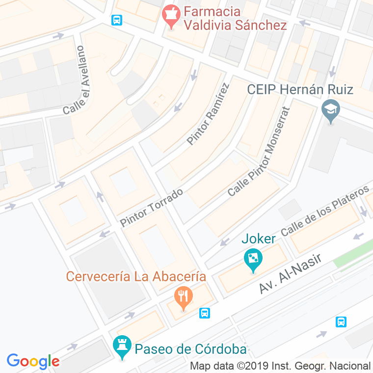 Código Postal calle Pintor Torrado en Córdoba