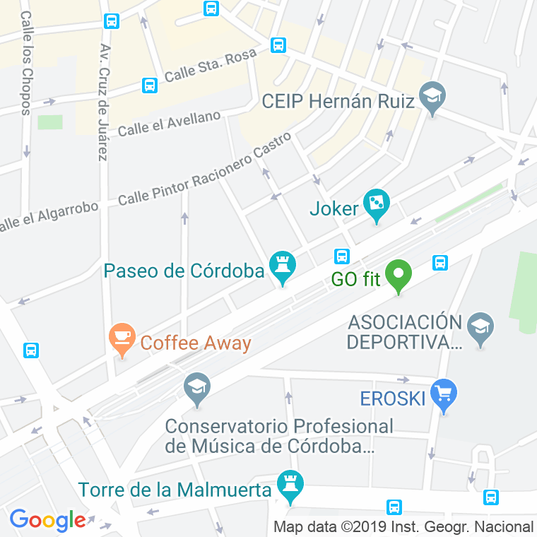Código Postal calle Plateros, Los en Córdoba