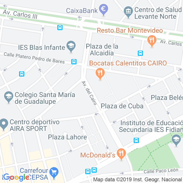 Código Postal calle Cairo, Del, avenida (Impares Del 3 Al Final)  (Pares Del 10 Al Final) en Córdoba