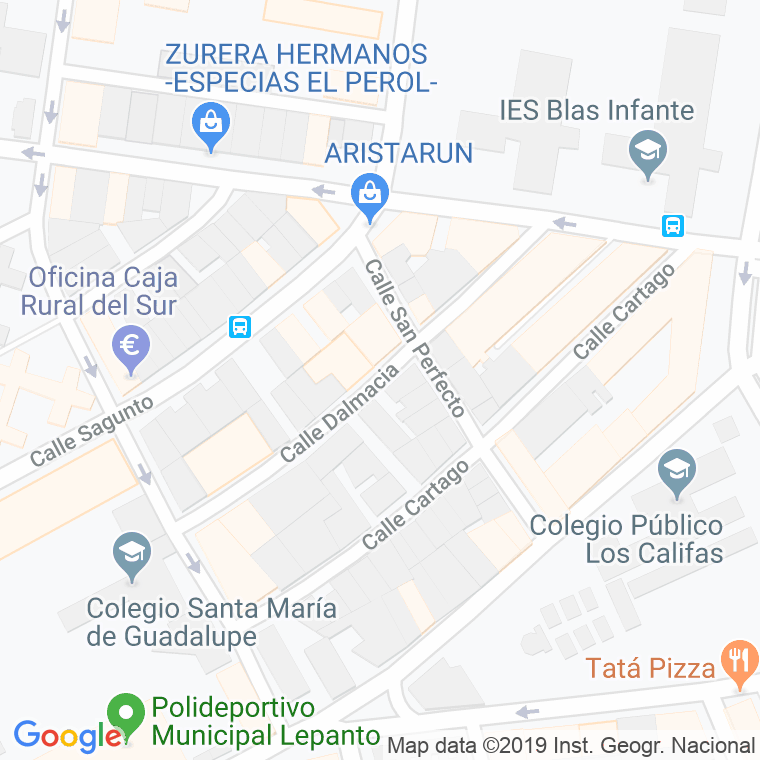 Código Postal calle Dalmacia en Córdoba
