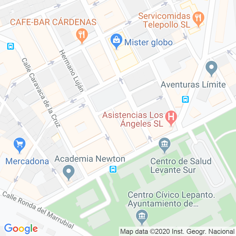 Código Postal calle Delineantes, pasaje en Córdoba