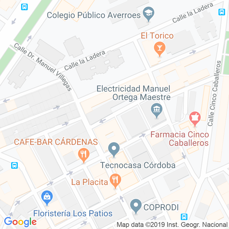 Código Postal calle Escritor Pedro Messia en Córdoba