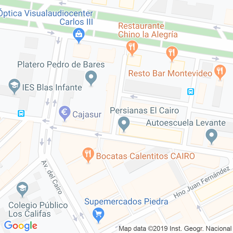 Código Postal calle Escultor Verdiguier en Córdoba