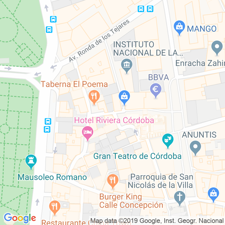 Código Postal calle Escudo, plaza en Córdoba