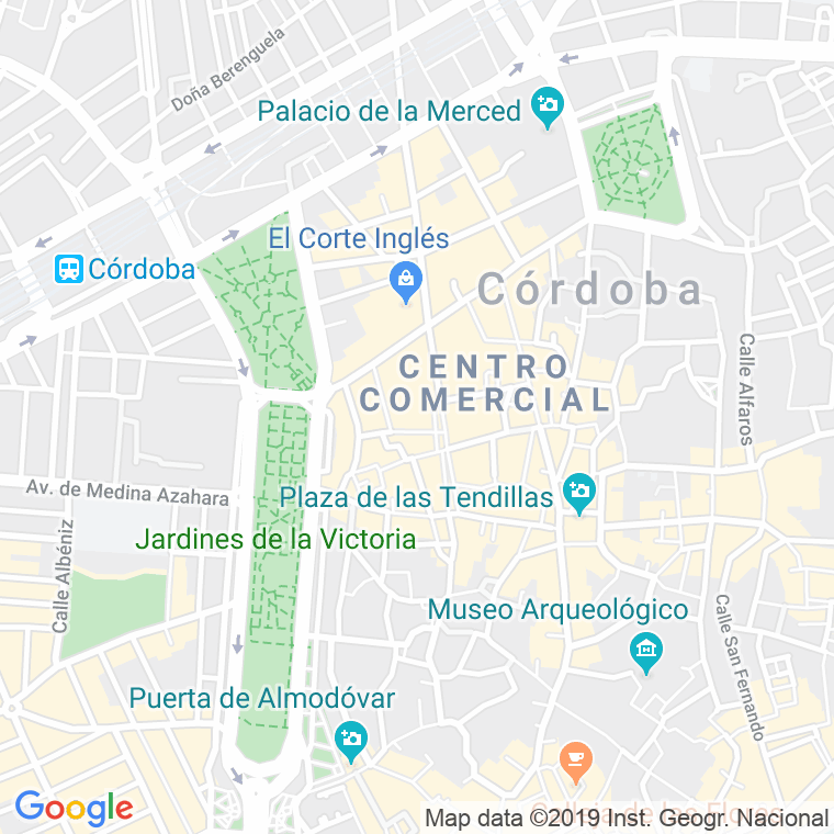 Código Postal calle General Galindo, glorieta en Córdoba