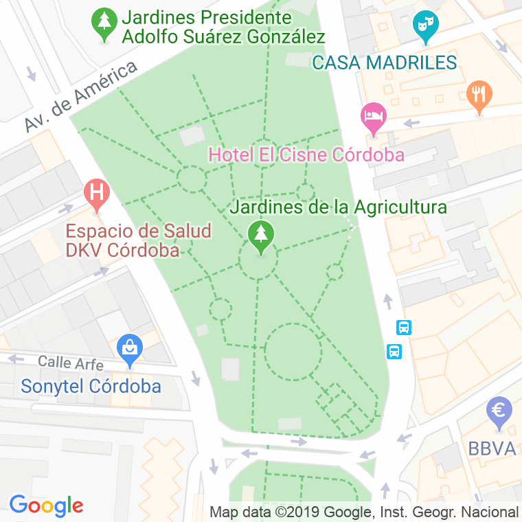 Código Postal calle Jardines De La Agricultura en Córdoba