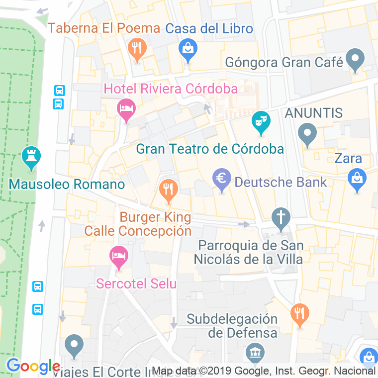Código Postal calle Niño Perdido, calleja en Córdoba