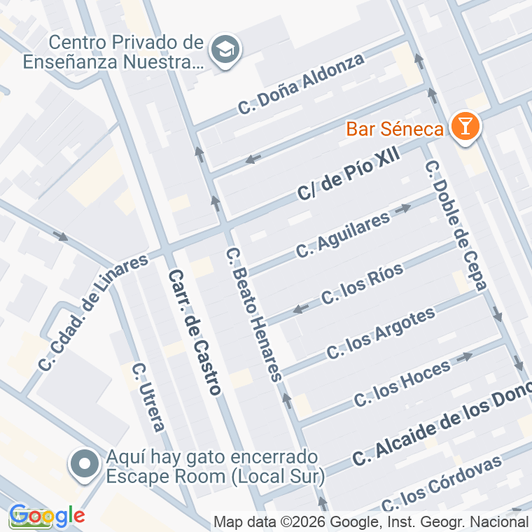 Código postal de Calle Aguilares, los en Cordoba