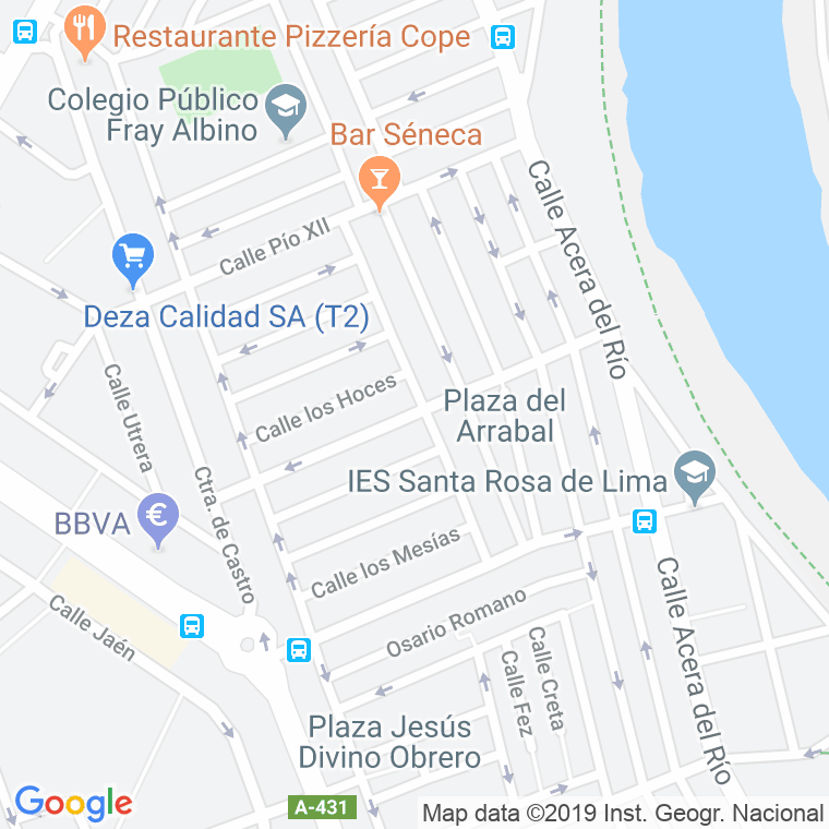 Código Postal calle Alcaide De Los Donceles en Córdoba