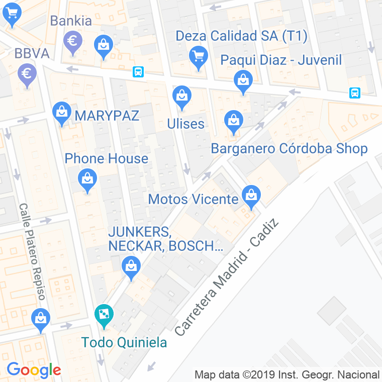 Código Postal calle Compositor Ramon Medina en Córdoba