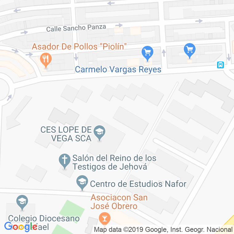 Código Postal calle Comuneros, De Los, pasaje en Córdoba