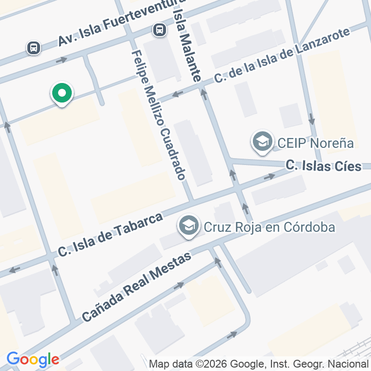 Código postal de Calle Felipe Mellizo Cuadrado en Cordoba