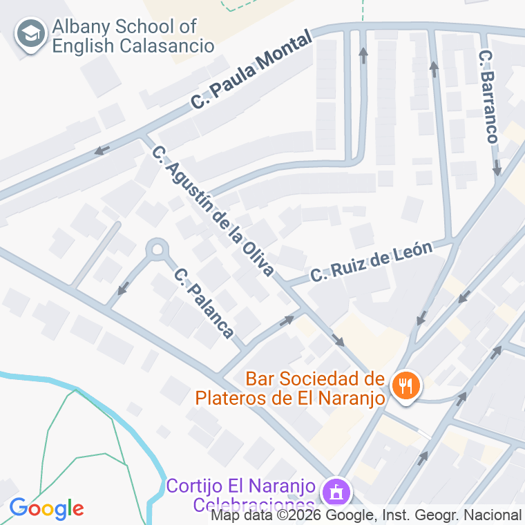 Código postal de Calle Agustin de la Oliva en Cordoba